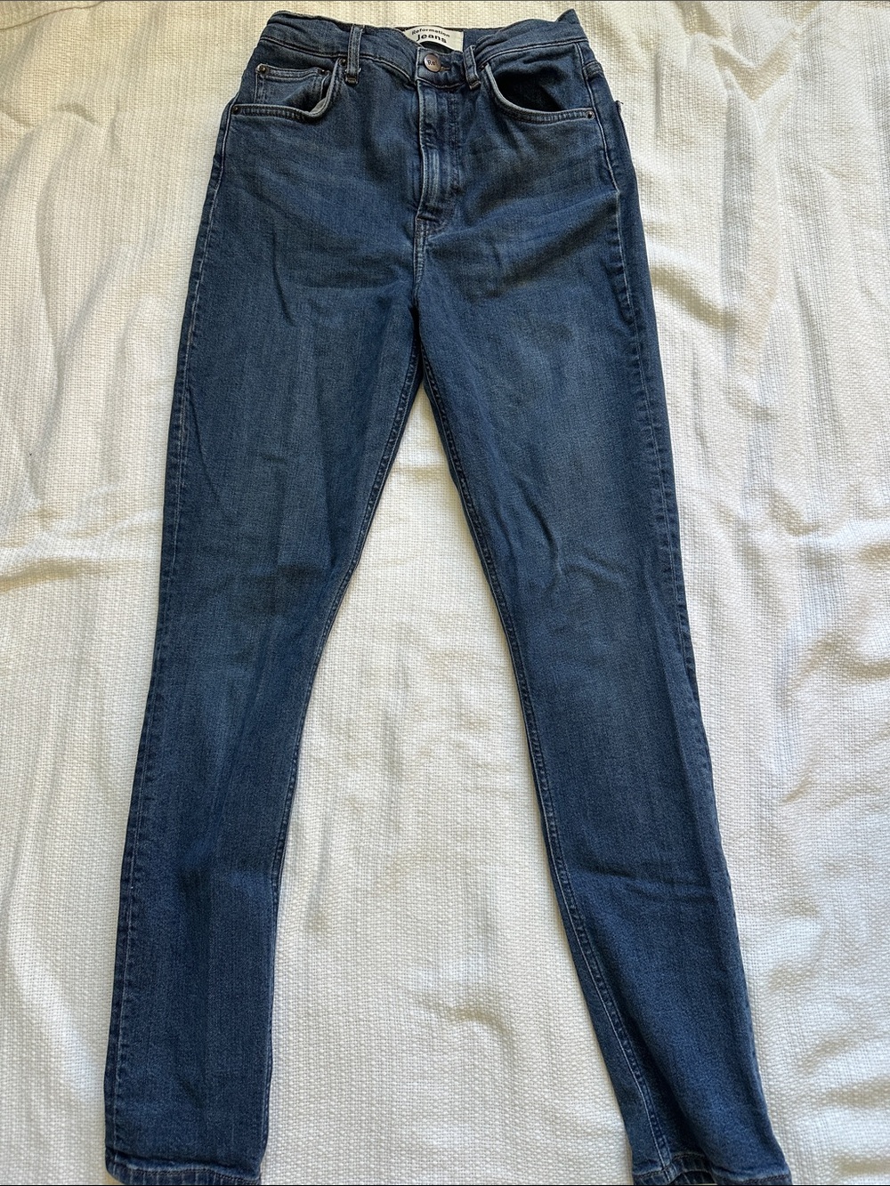 Reformation Dark Blue High & Skinny Jeans 26